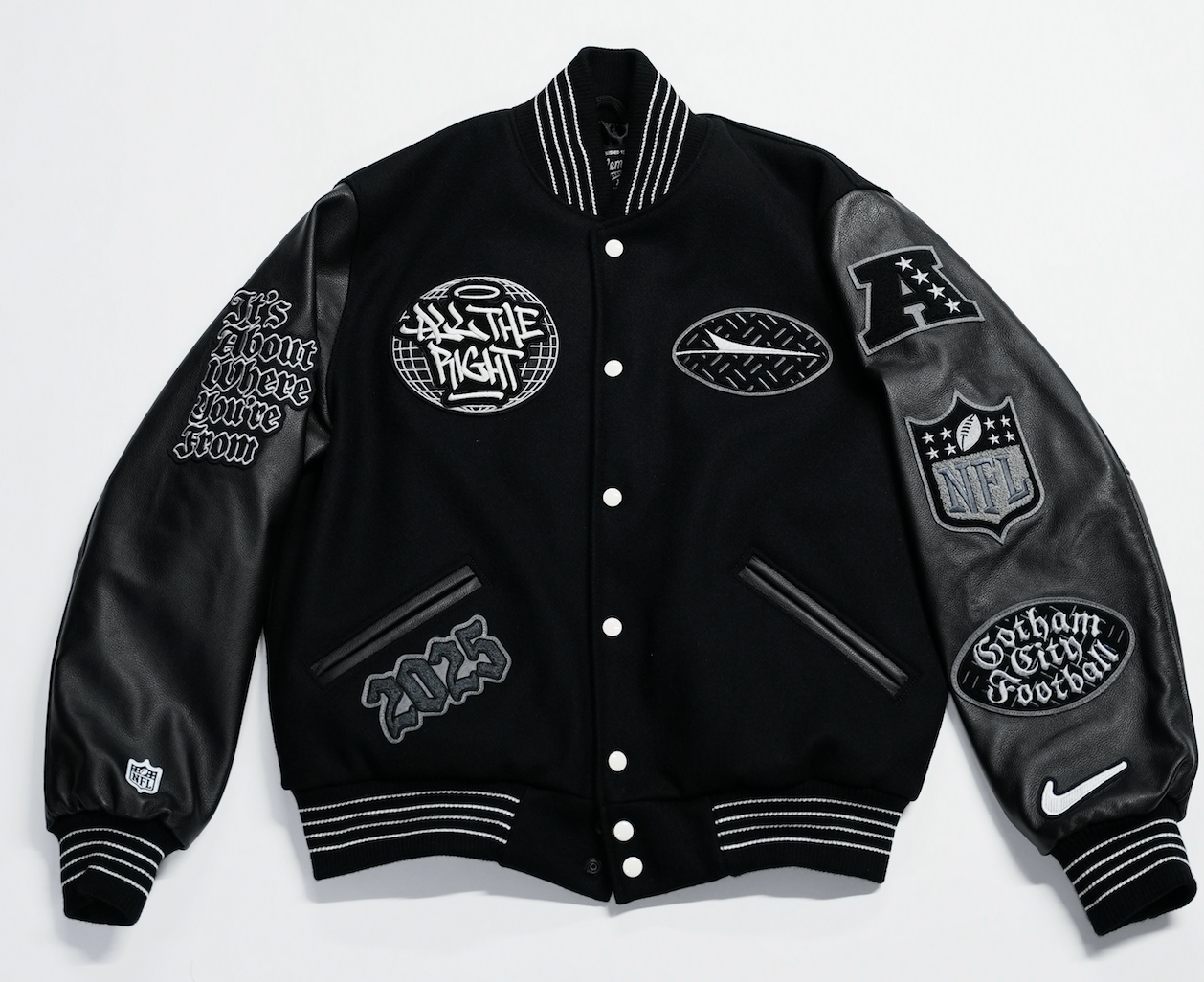 Nike x Jets x All The Right NFL Rivalries Varsity Set-In Jacket
