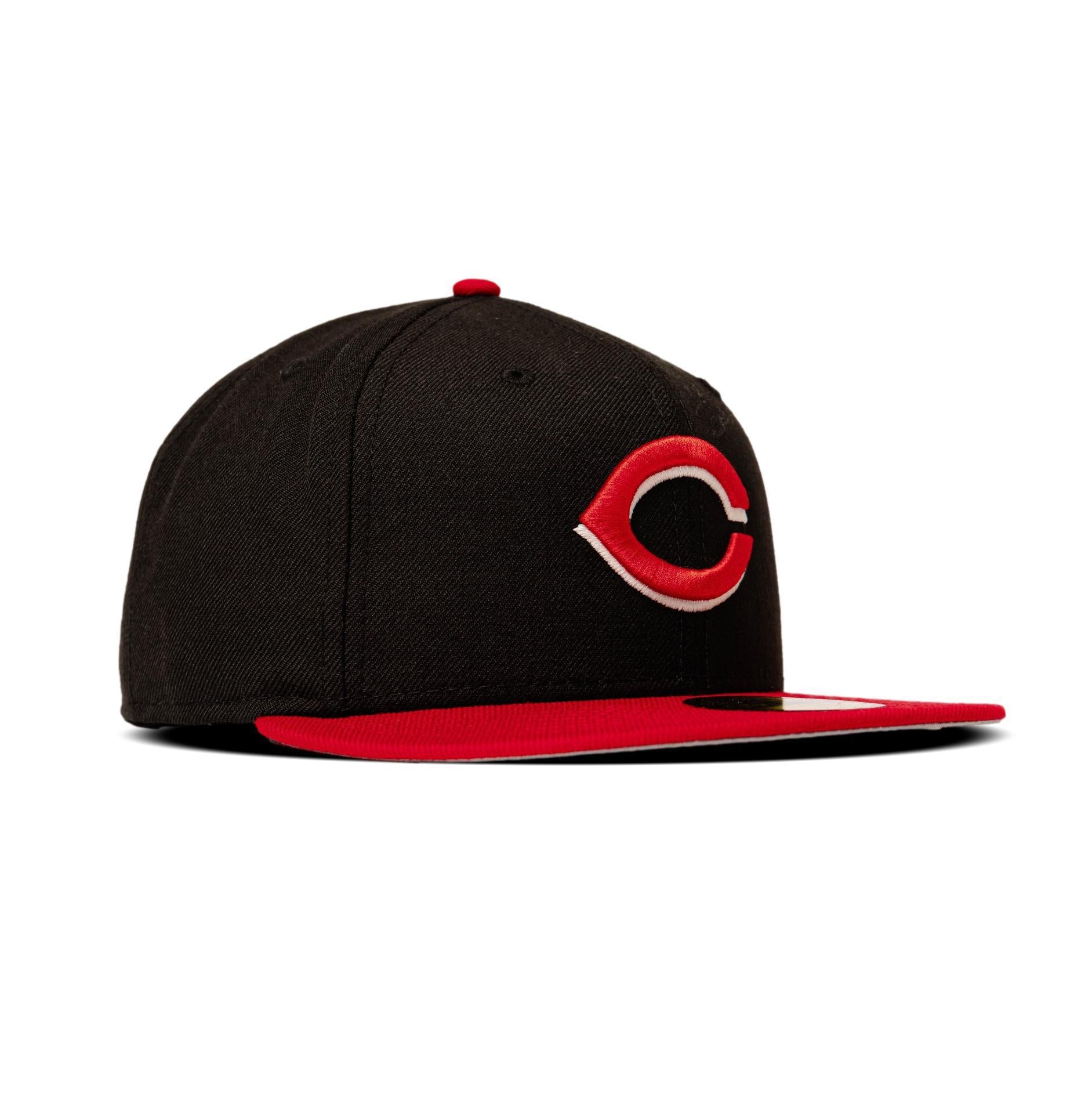 New Era Cincinnati Reds Fitted Black Scarlet