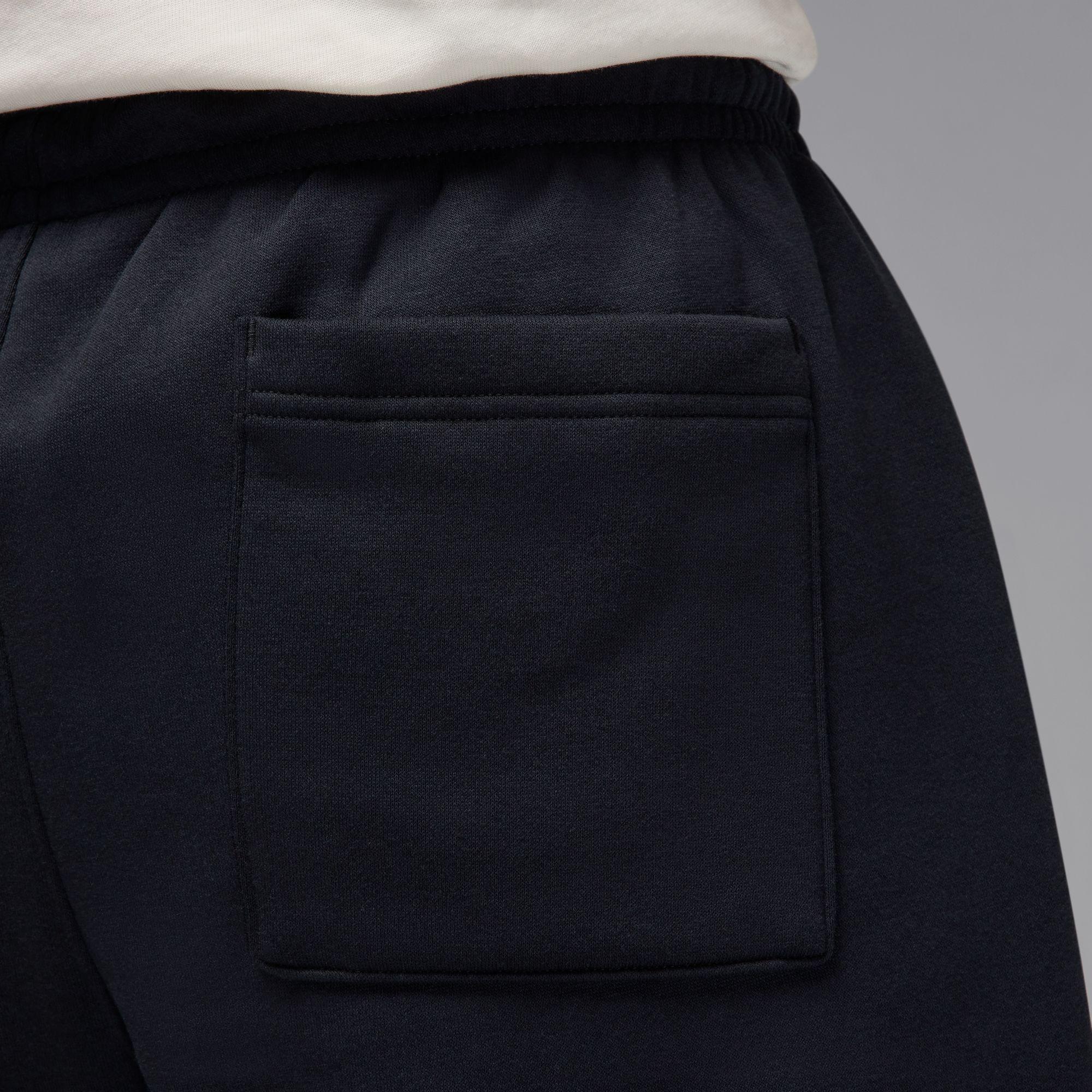 Jordan Brooklyn Fleece Oversized Open-Hem Pants “Black”