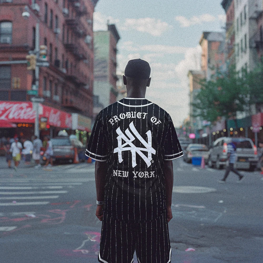 NY Hometown Pinstripe Baseball Jersey