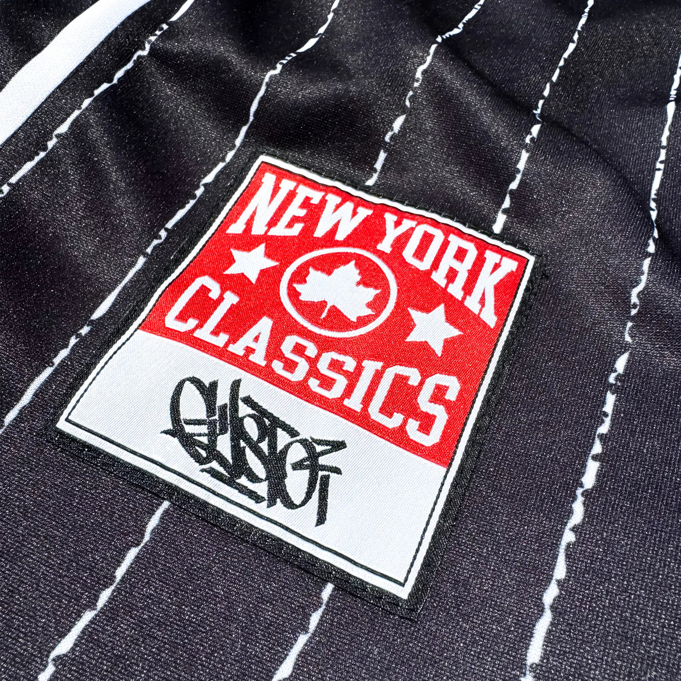 NY Hometown Pinstripe Baseball Jersey