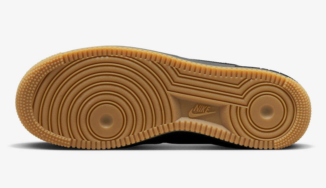 Nike Air Force 1 ‘07 Black Gum Light Brown DZ4404-001 Men's Shoes Size 11